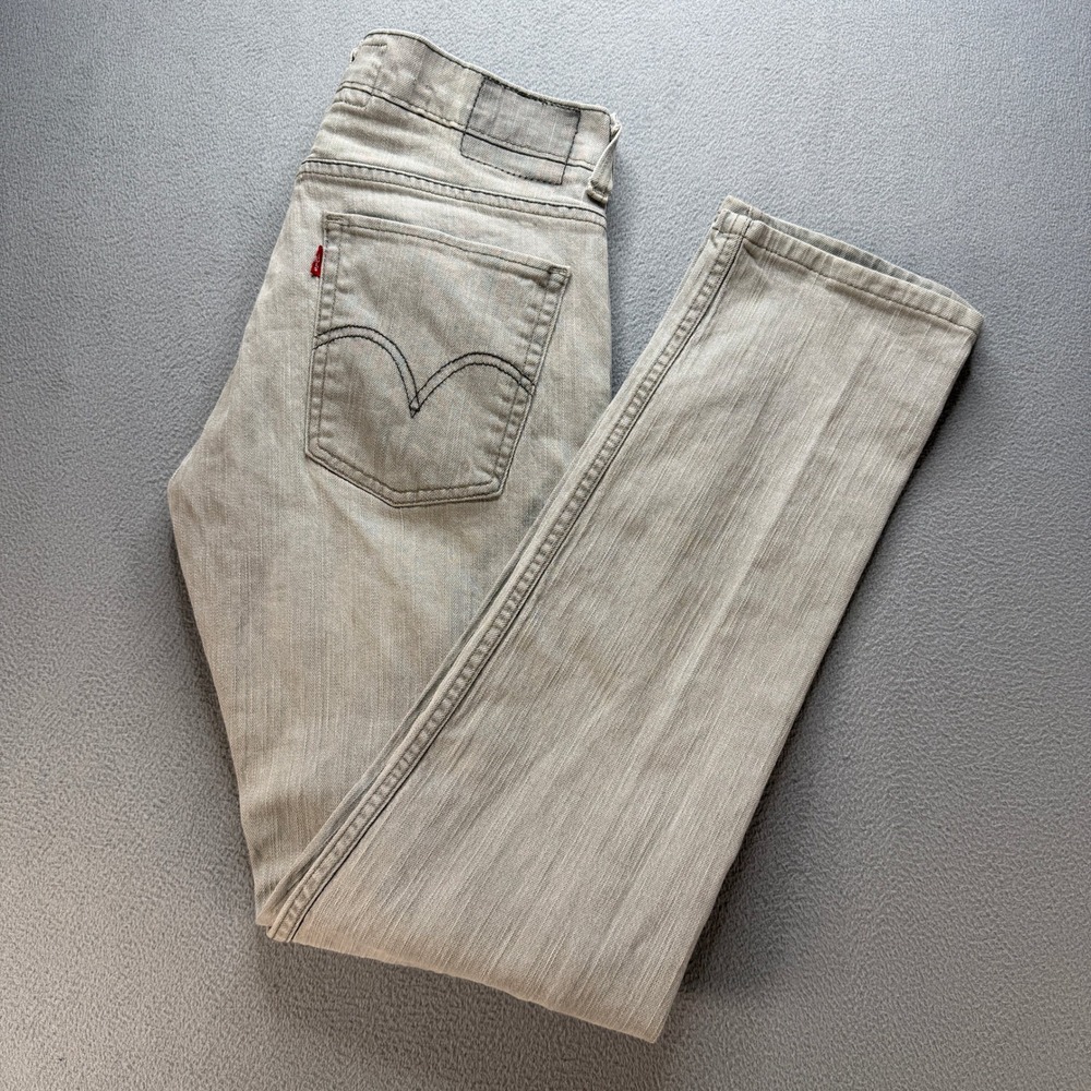 Levis 511 Skinny Jeans Slim Fit 32x32 (FIT 30x32) Gray Y2K Stretch Denim Casual